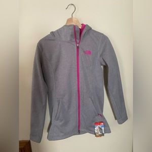 NWT The North Face Womens Small fuzzy inside grey and pink